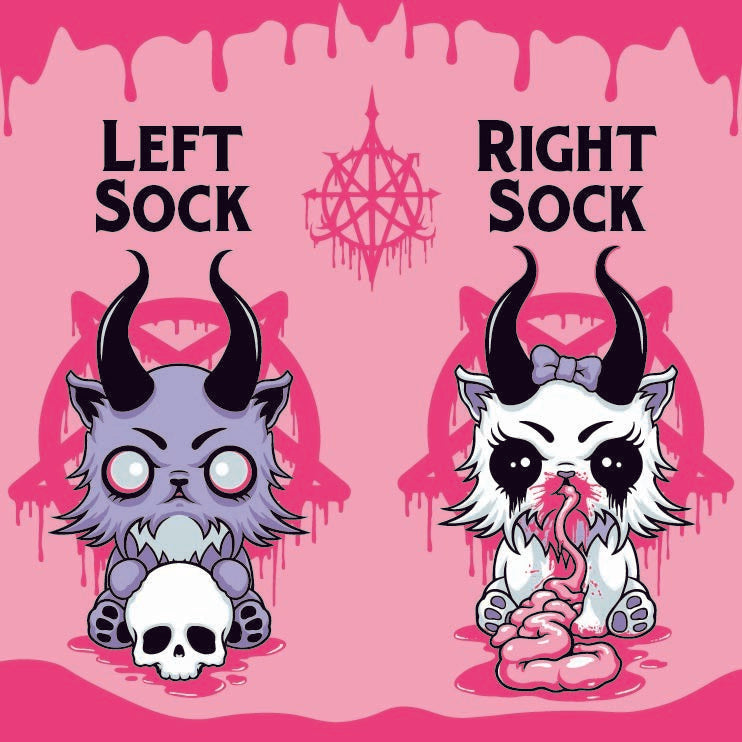 FootClothes x Aborted Bubblegum Death Kitty Crew Socks - ResirWrecked Costumes