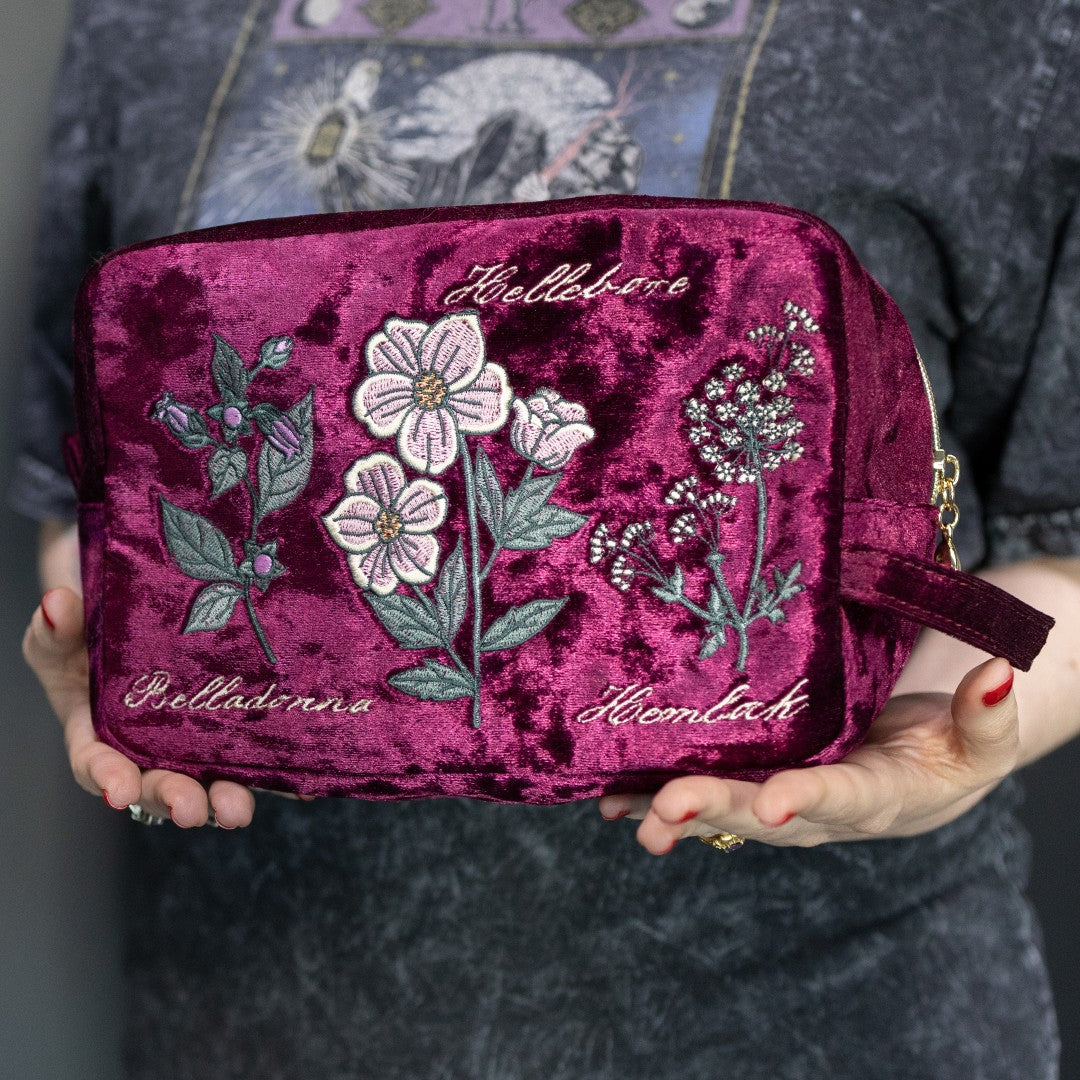 Baneful Botany Velvet Cosmetic Bag