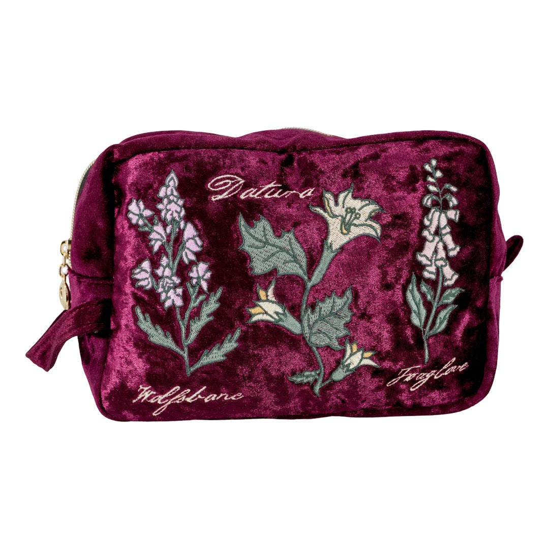 Baneful Botany Velvet Cosmetic Bag