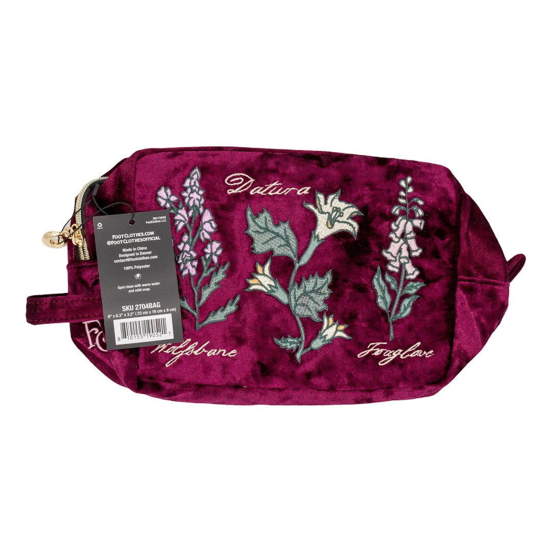 Baneful Botany Velvet Cosmetic Bag