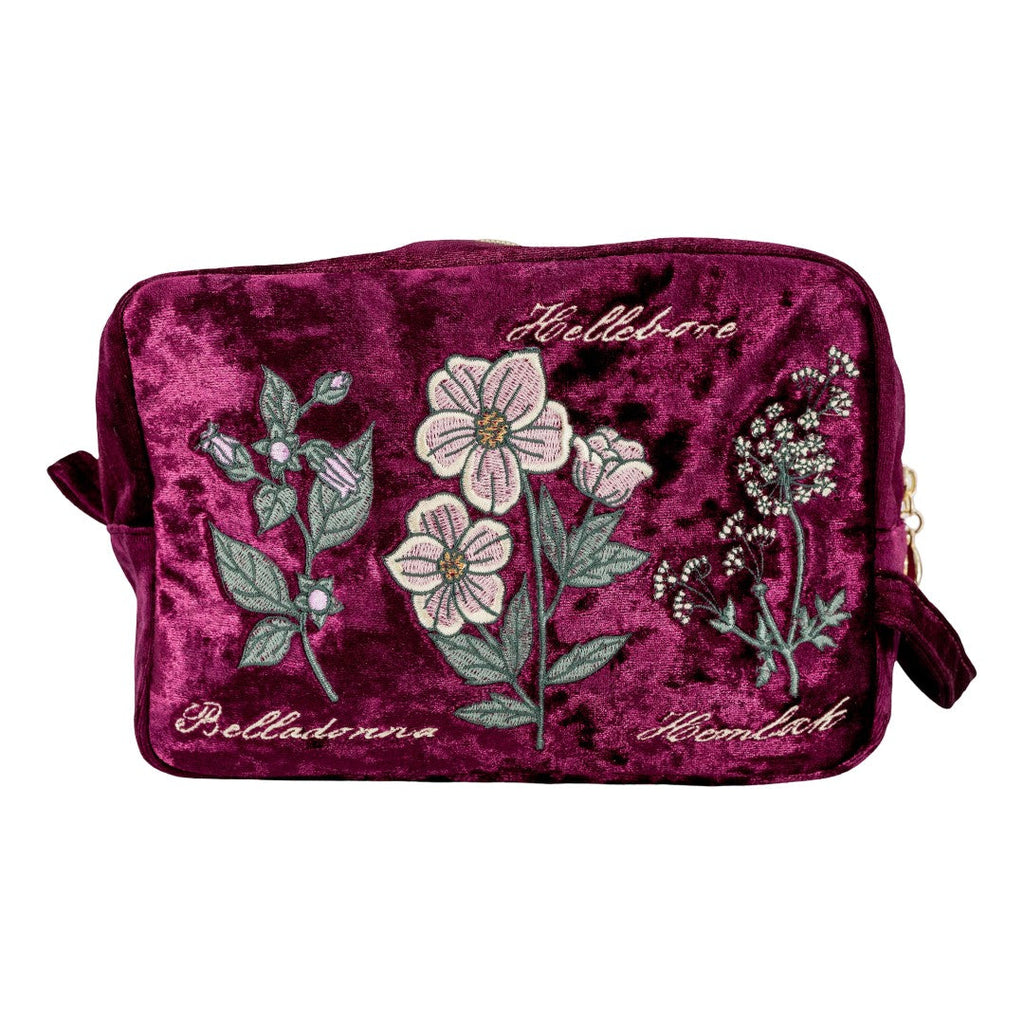 Baneful Botany Velvet Cosmetic Bag