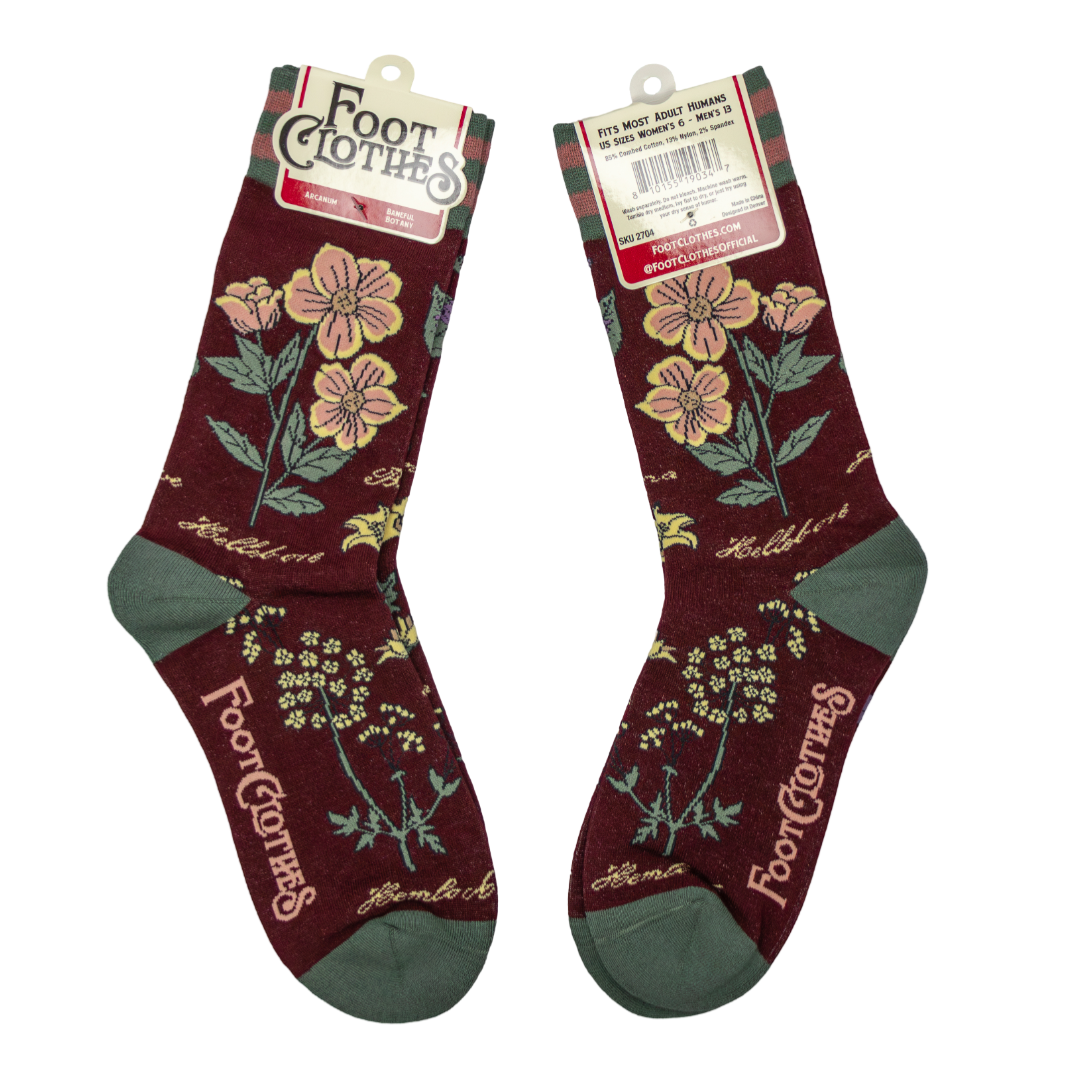 Baneful Botany Crew Socks - ResirWrecked Costumes