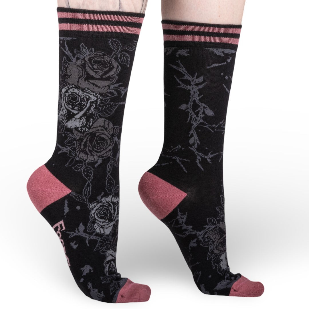 Eternal Roses Crew Socks - ResirWrecked Costumes