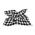 Black-and-white Dirty Diamonds pearl scrunchie.