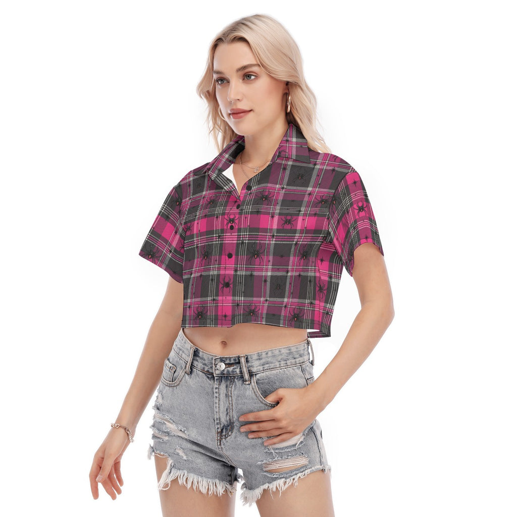 On Wednesdays We Wear Spiders Cropped Shirt