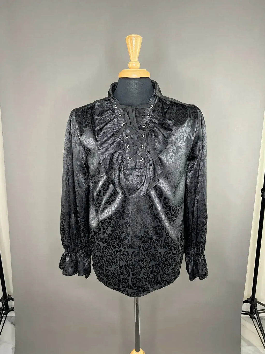 Gothic Pirate Shirt Black  Renai Seance Victorian Shirt