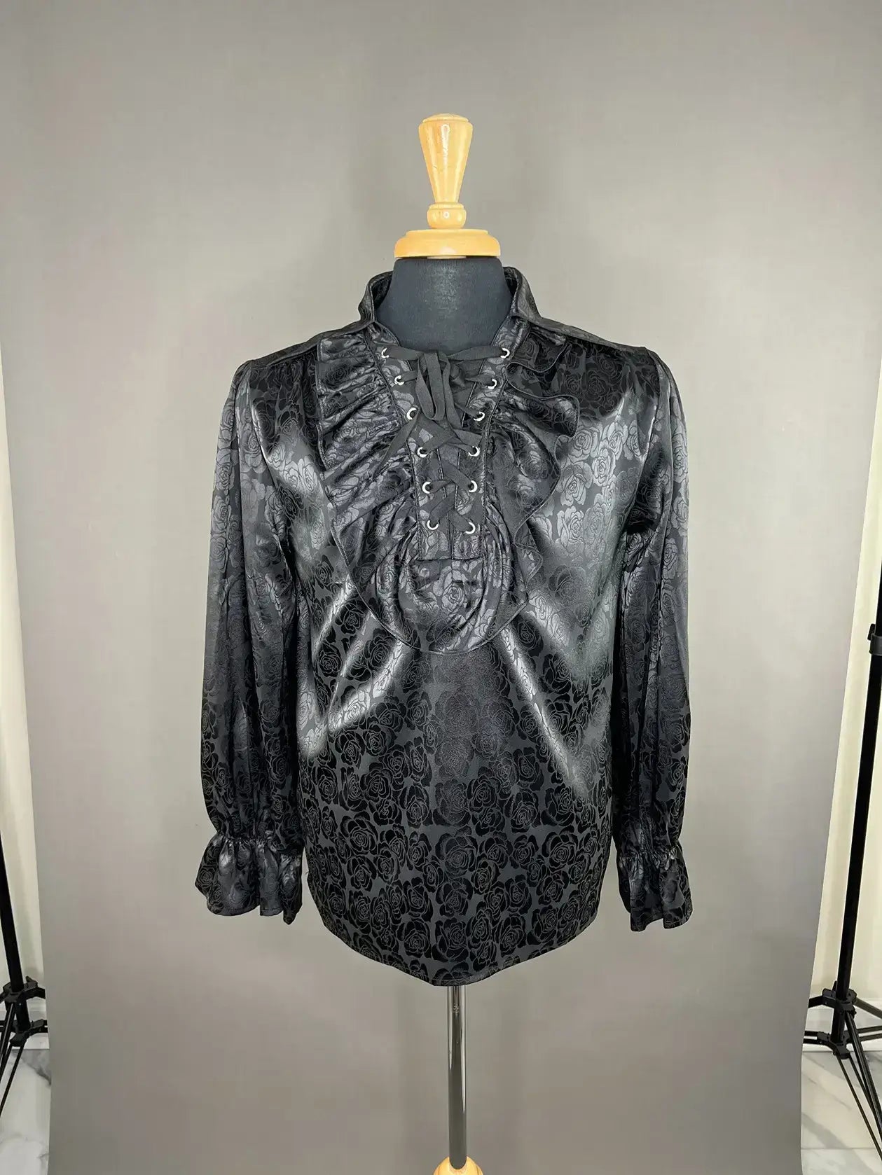 Gothic Pirate Shirt Black  Renai Seance Victorian Shirt