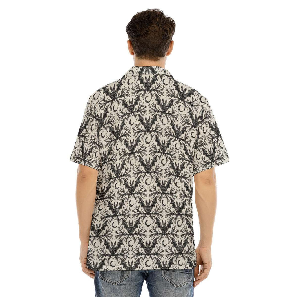 Bat & Crescent Gothic Button-Up Shirt - ResirWrecked Costumes