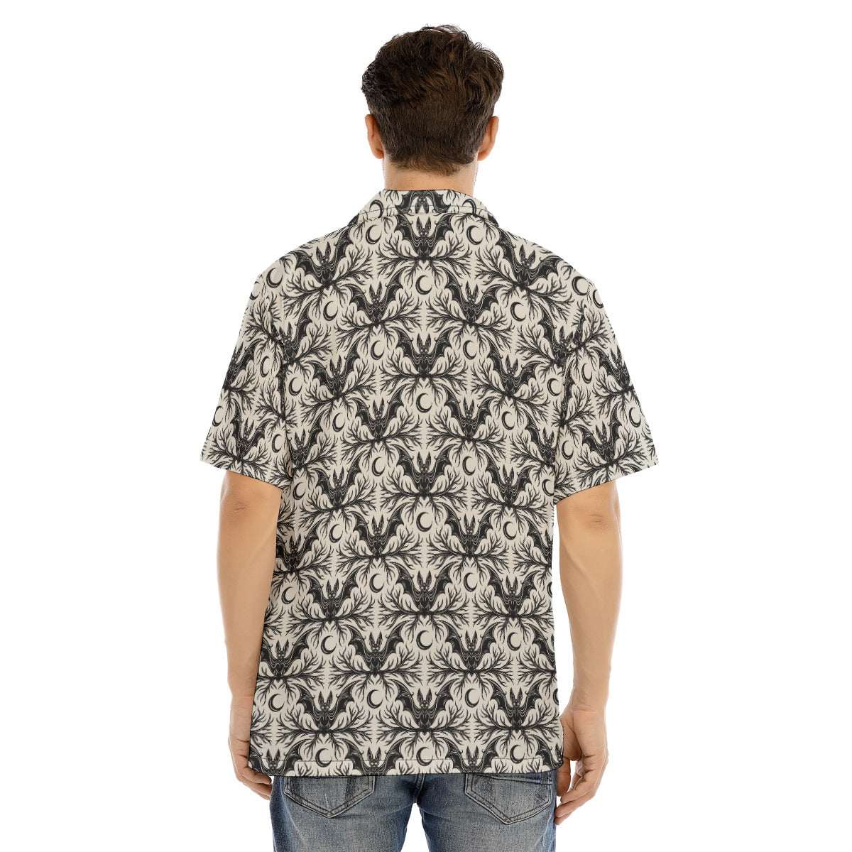 Bat & Crescent Gothic Button-Up Shirt - ResirWrecked Costumes