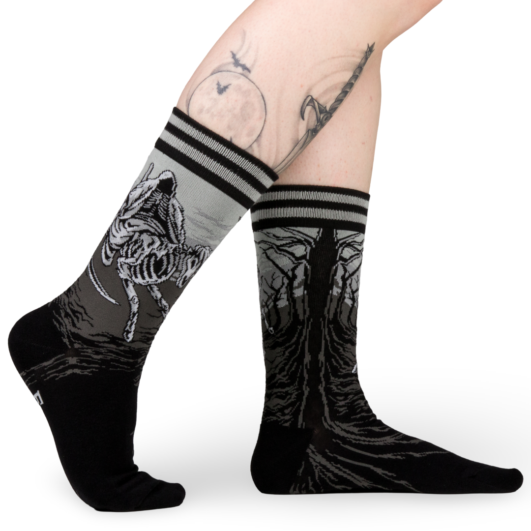 Death on a Pale Horse crew socks.