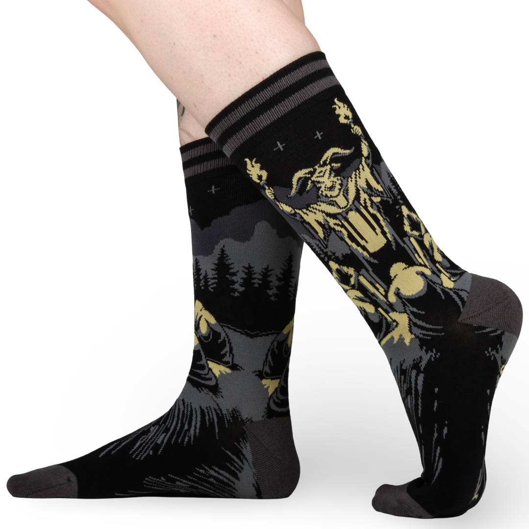 Dance ov the Sabbath crew socks.