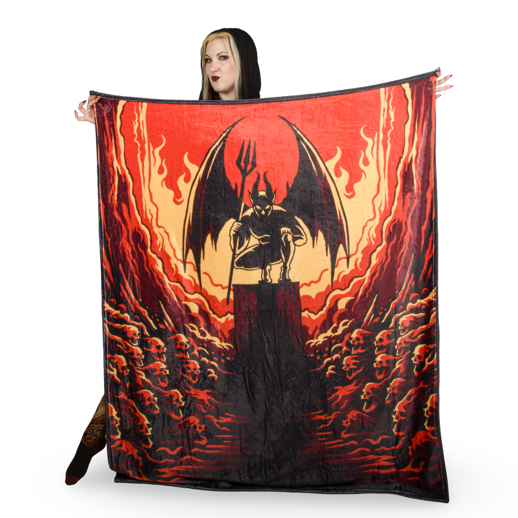 Heresy plush fleece blanket.