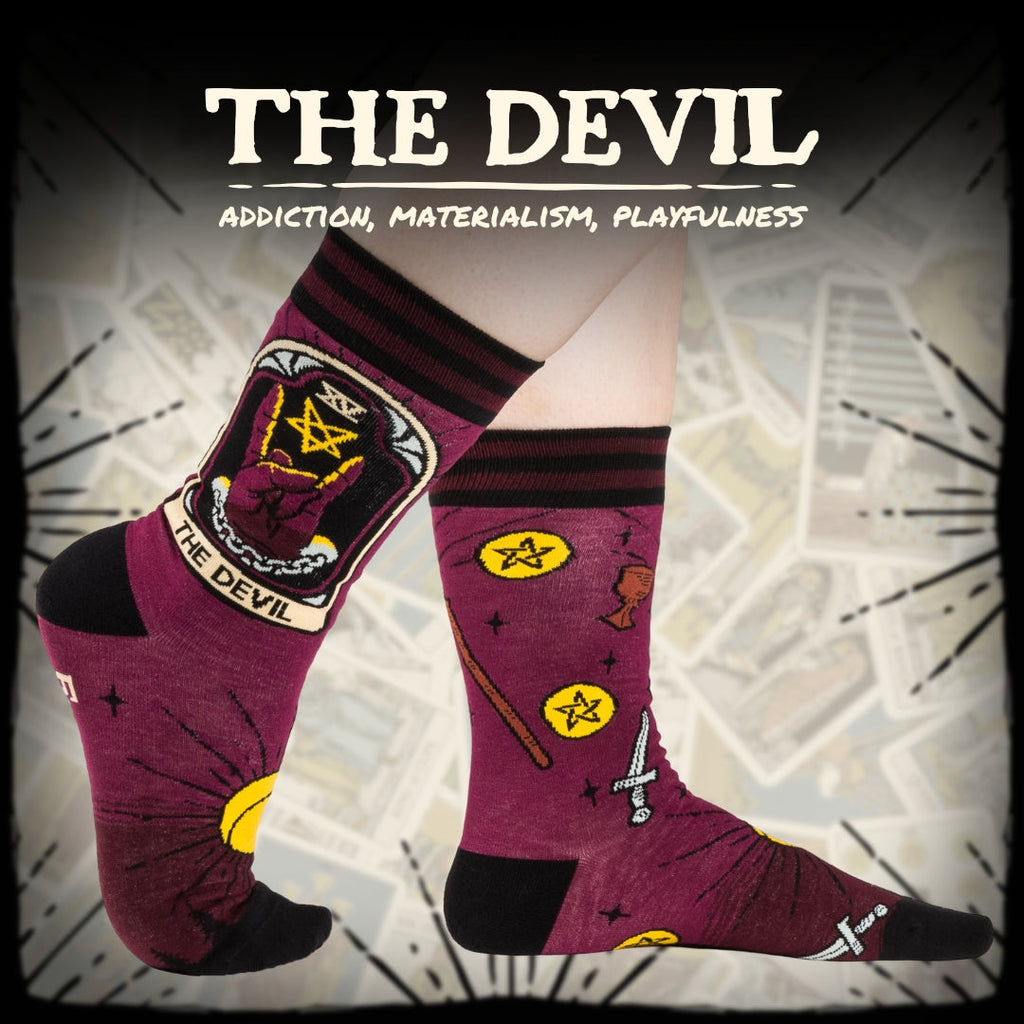 The Devil Tarot Nouveau Crew Socks - ResirWrecked Costumes