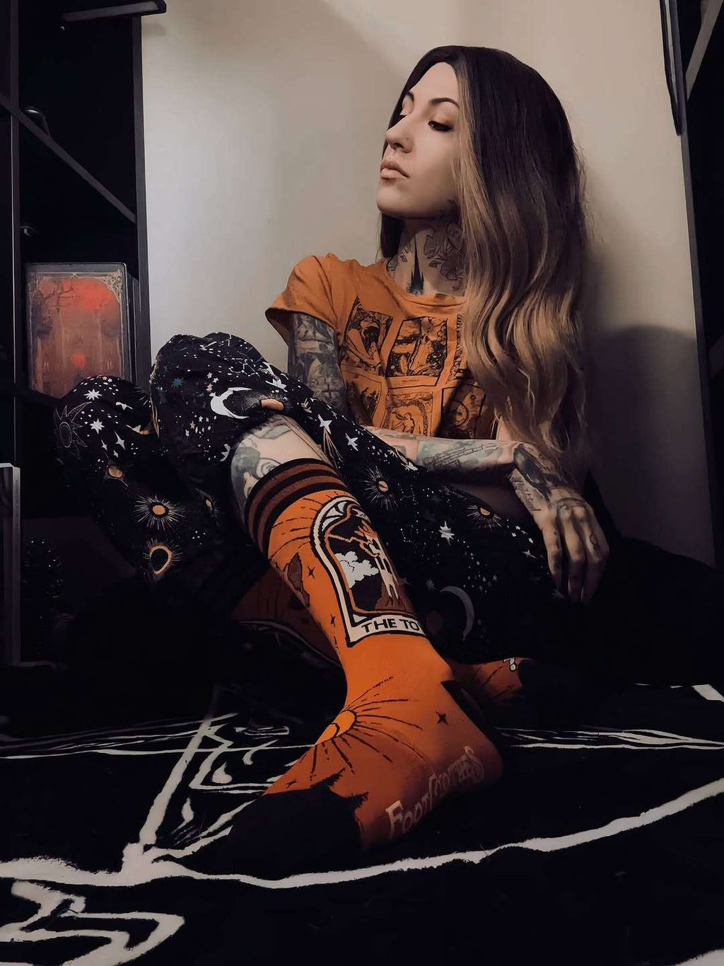 The Tower Tarot Nouveau Crew Socks - ResirWrecked Costumes