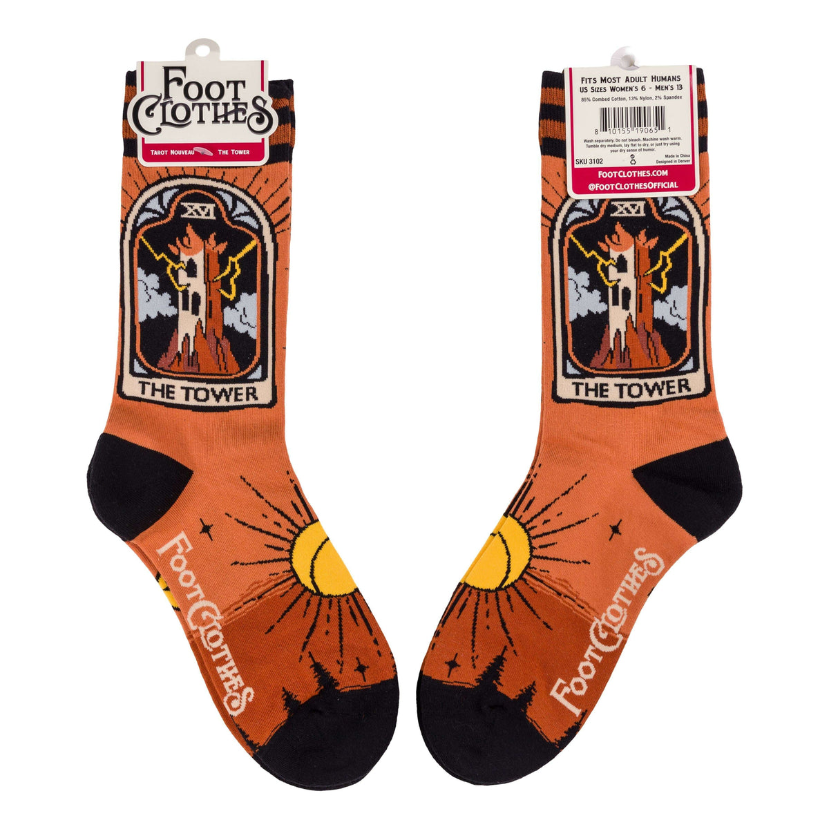 The Tower Tarot Nouveau Crew Socks - ResirWrecked Costumes