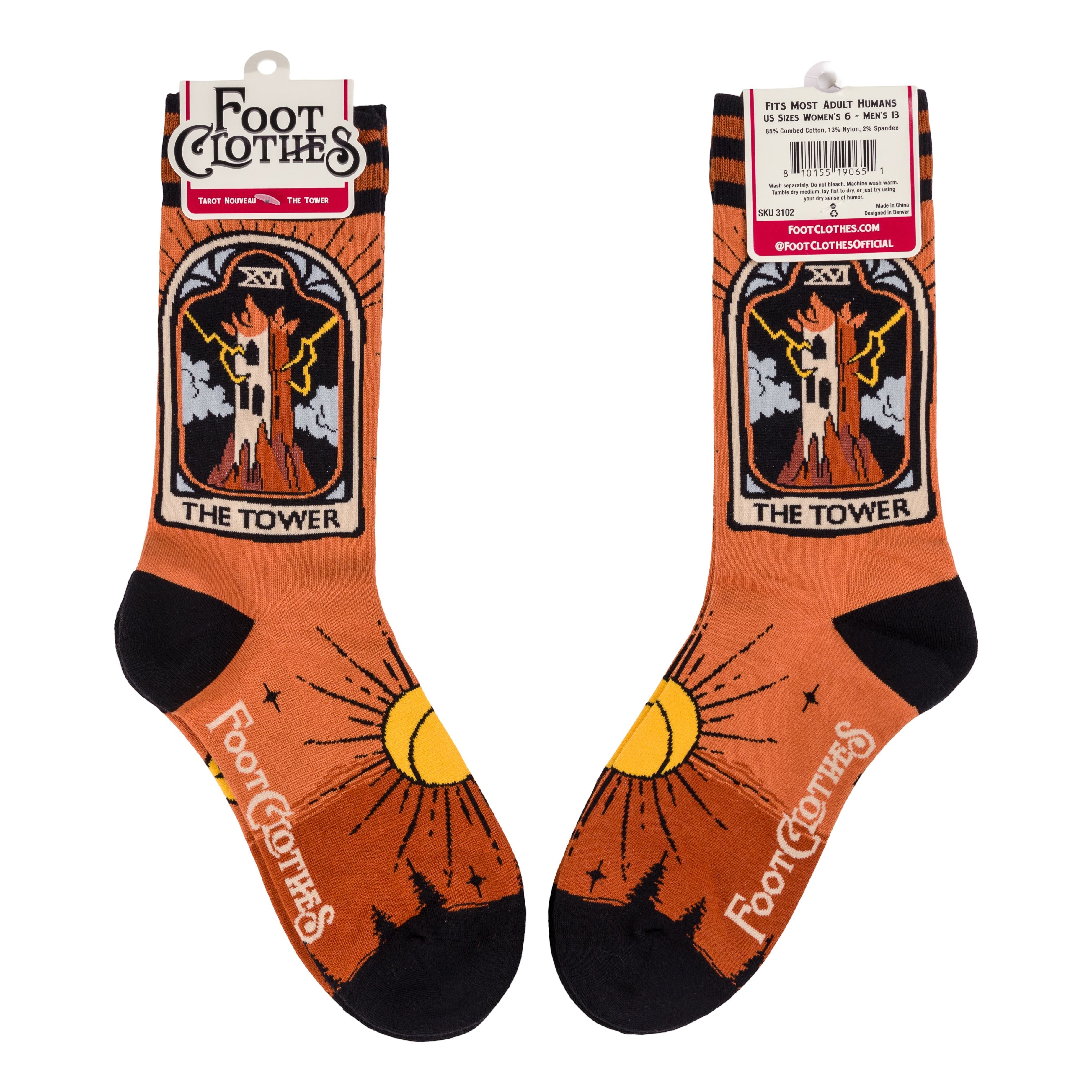 The Tower Tarot Nouveau Crew Socks - ResirWrecked Costumes