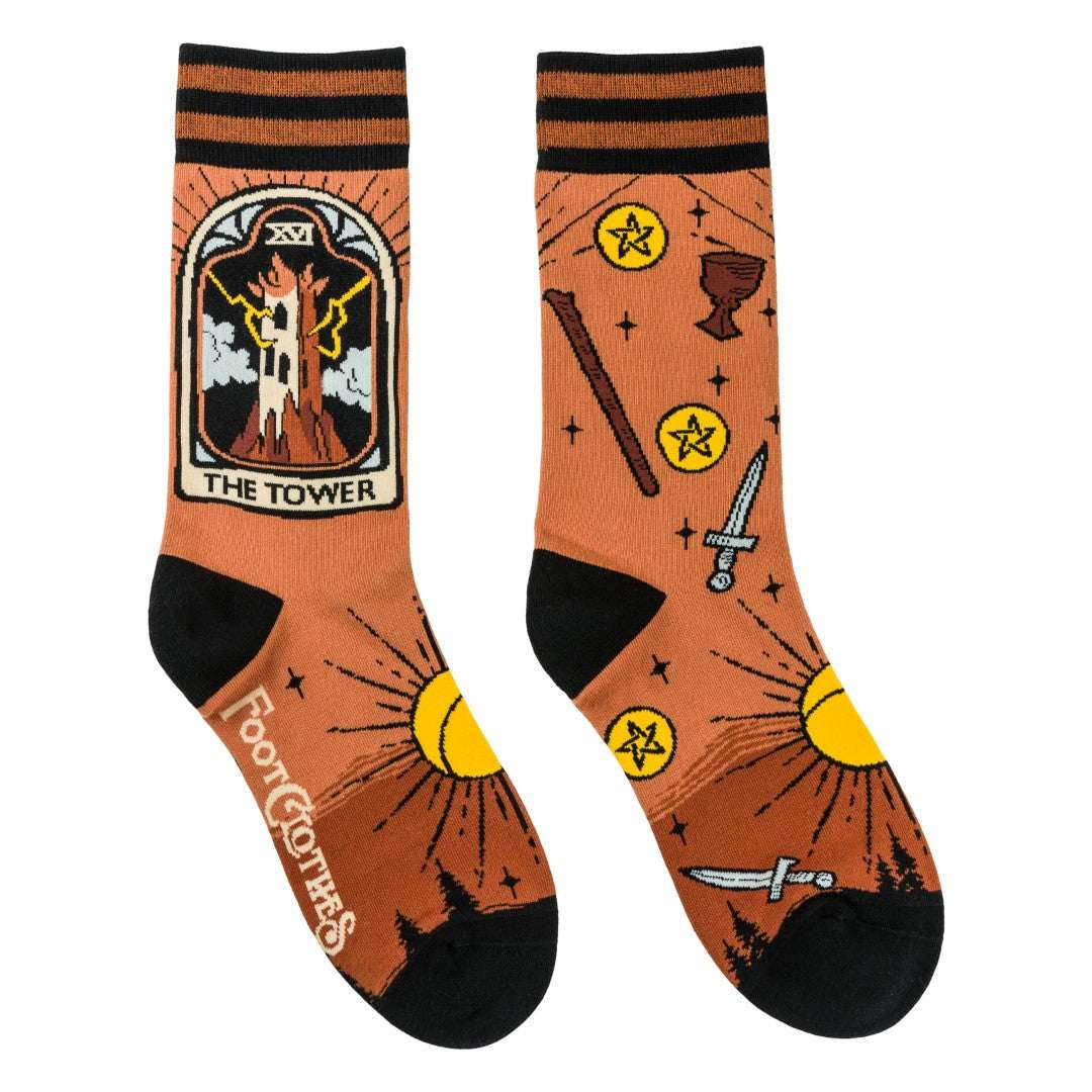 The Tower Tarot Nouveau Crew Socks - ResirWrecked Costumes