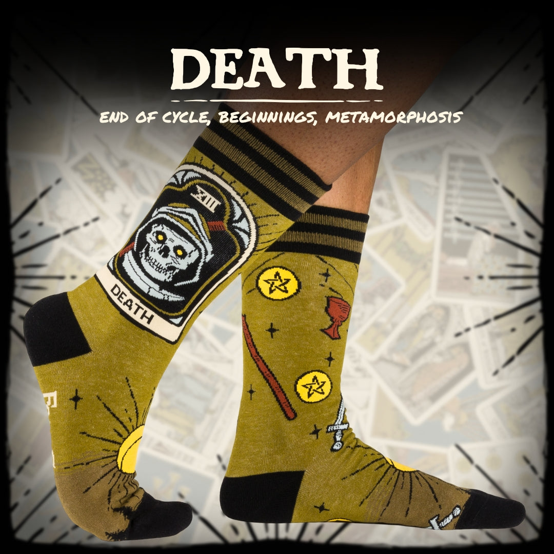 Death Tarot Nouveau Crew Socks - ResirWrecked Costumes