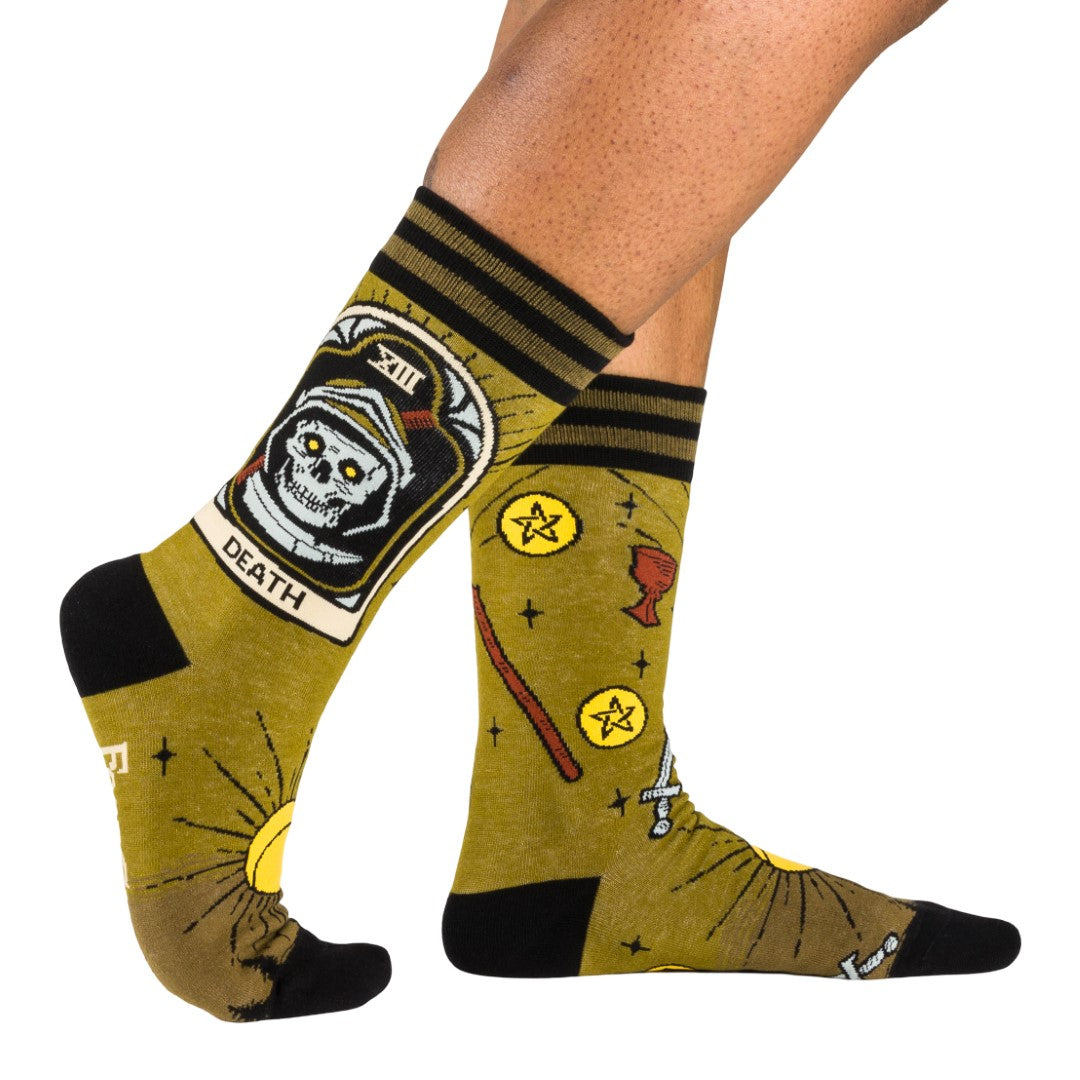 Death Tarot Nouveau crew socks.