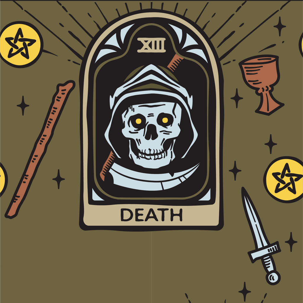 Death Tarot Nouveau Crew Socks - ResirWrecked Costumes