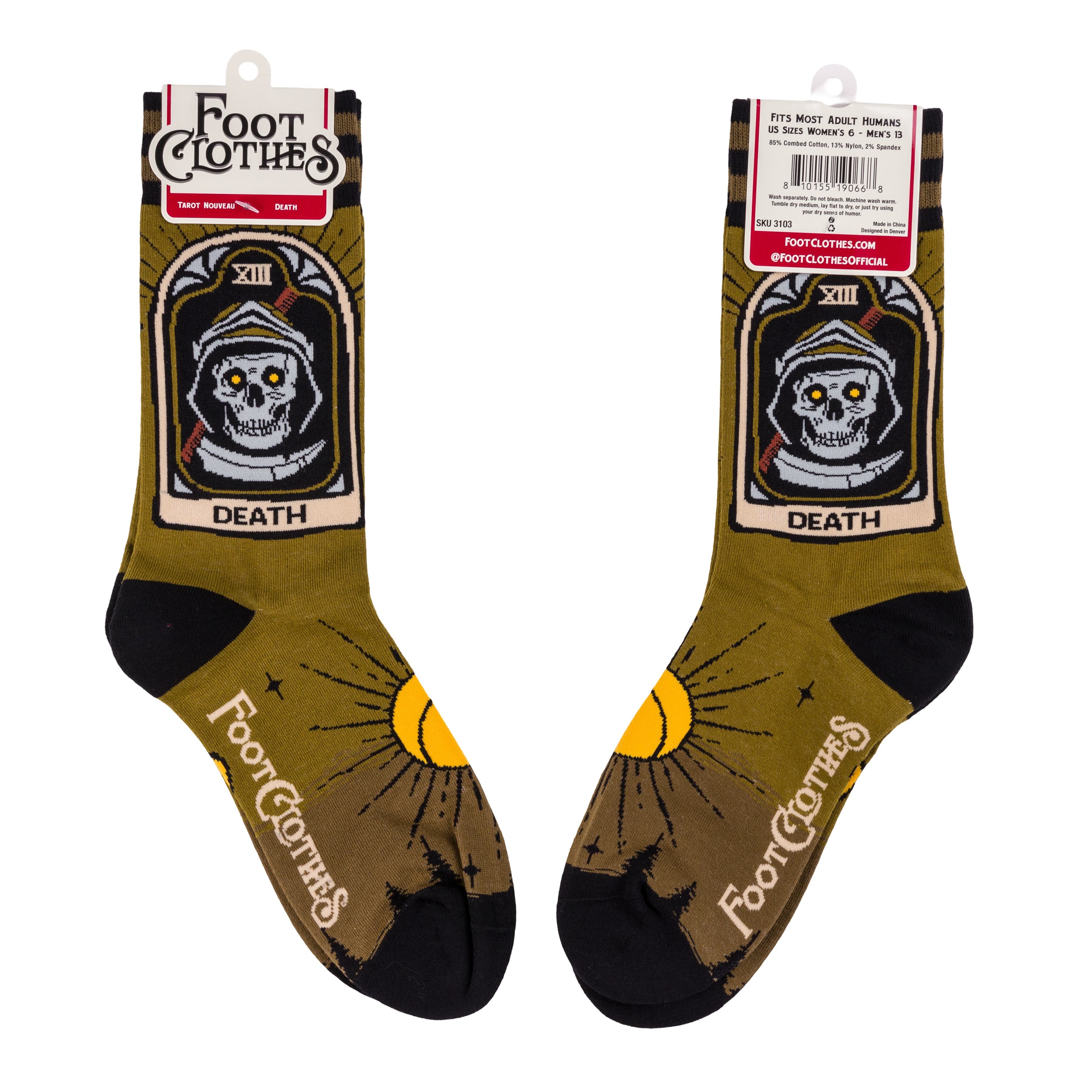 Death Tarot Nouveau Crew Socks - ResirWrecked Costumes