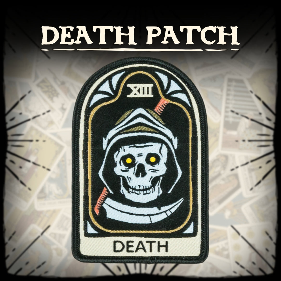 LIMITED Death Tarot Nouveau Iron-On Patch - ResirWrecked Costumes