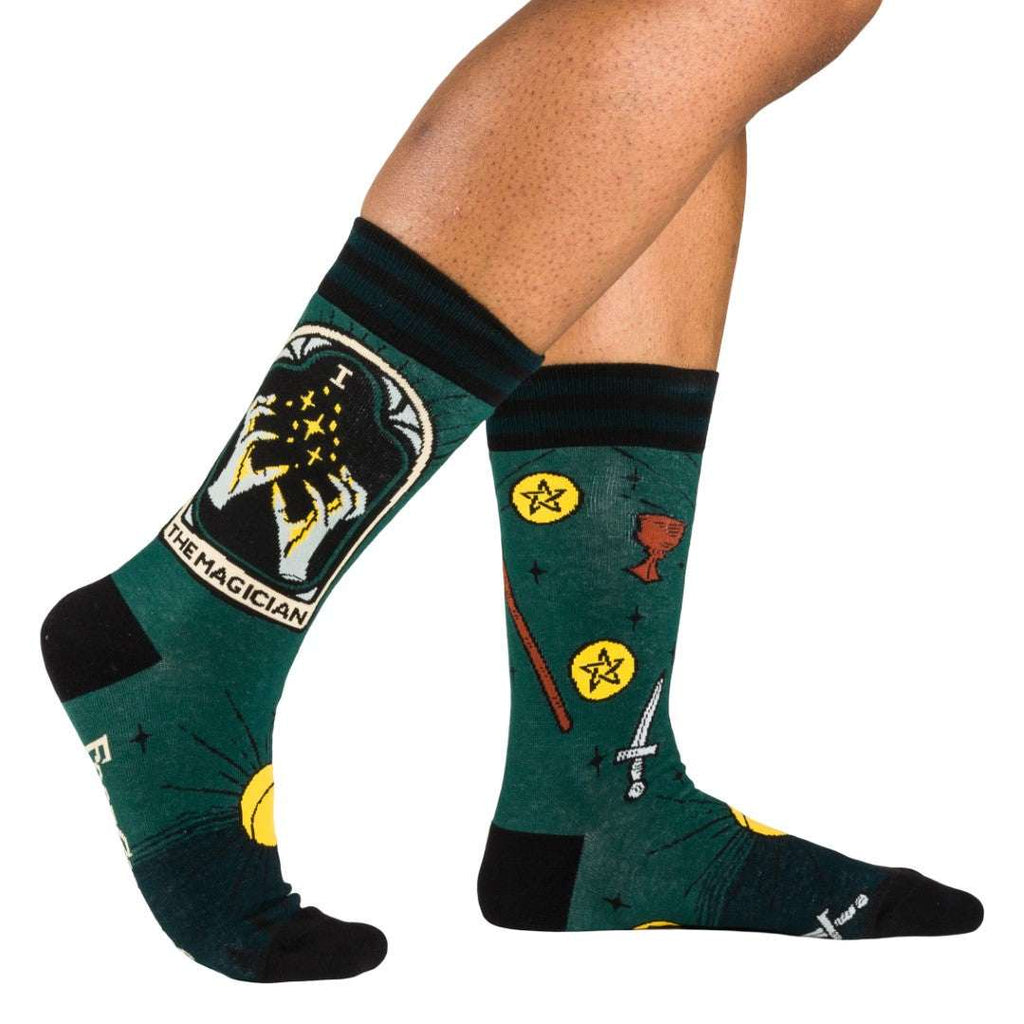 The Magician Tarot Nouveau crew socks.