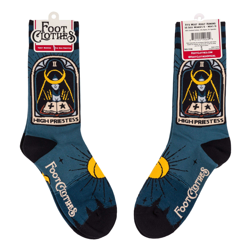 The High Priestess Tarot Nouveau Crew Socks - ResirWrecked Costumes