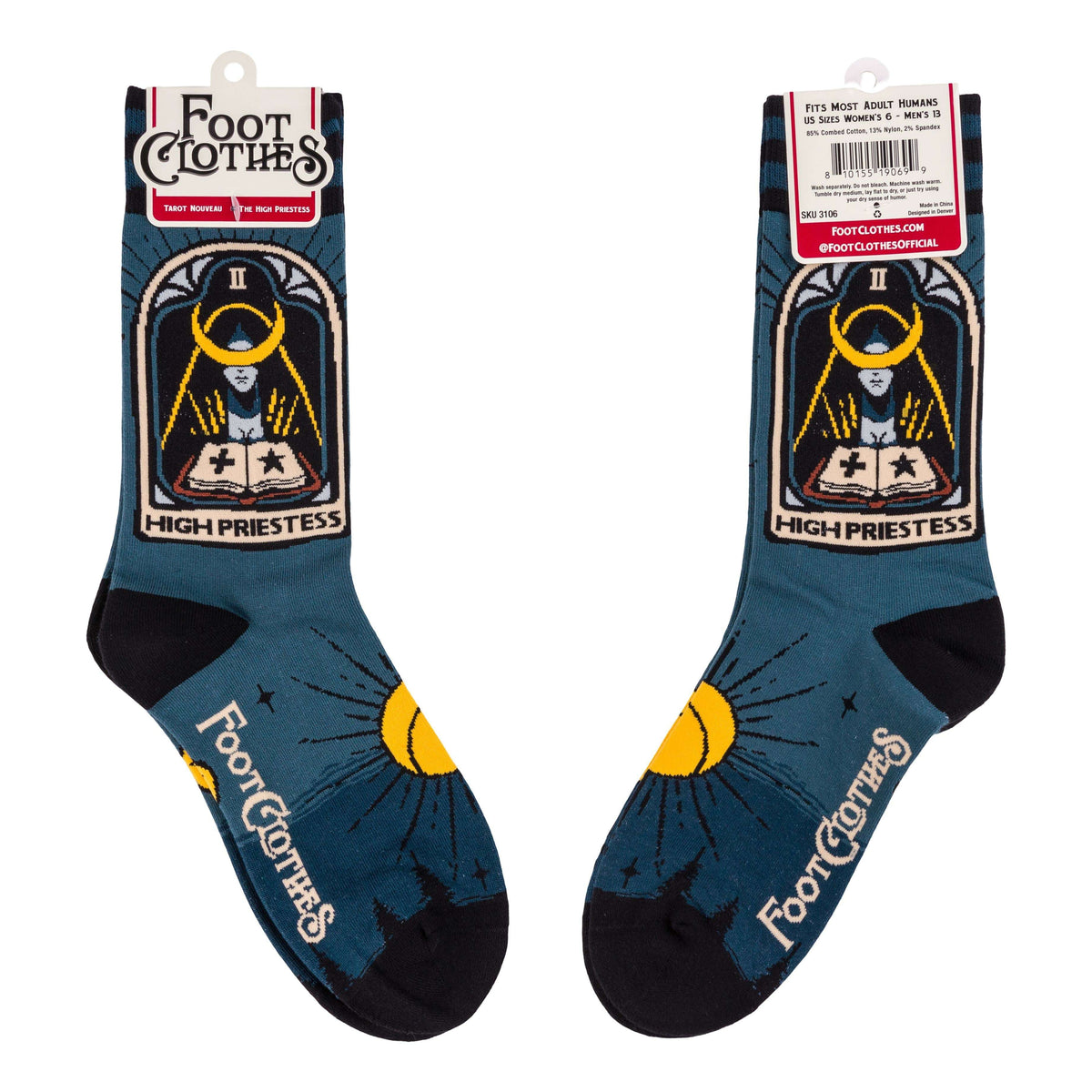 The High Priestess Tarot Nouveau Crew Socks - ResirWrecked Costumes
