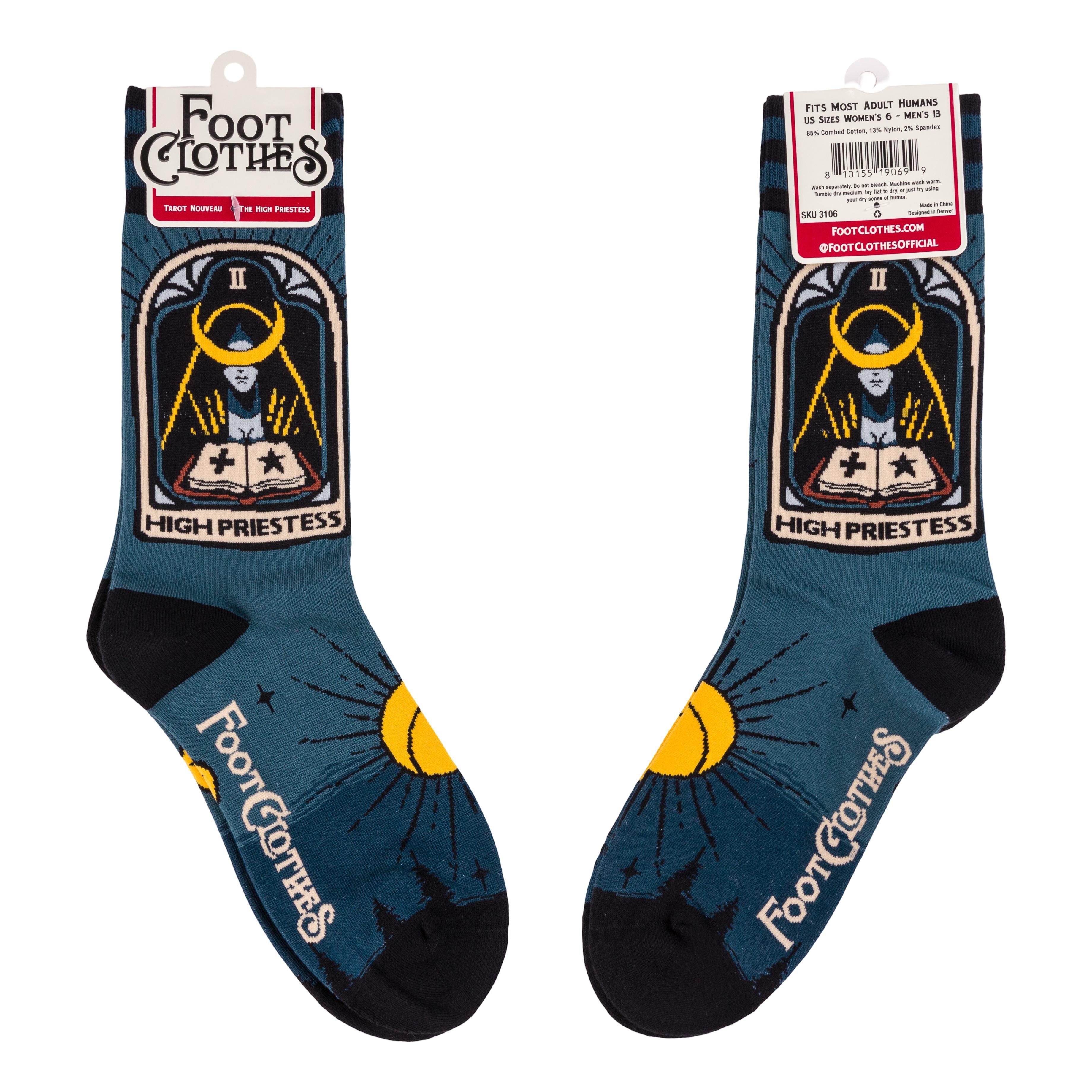 The High Priestess Tarot Nouveau Crew Socks - ResirWrecked Costumes