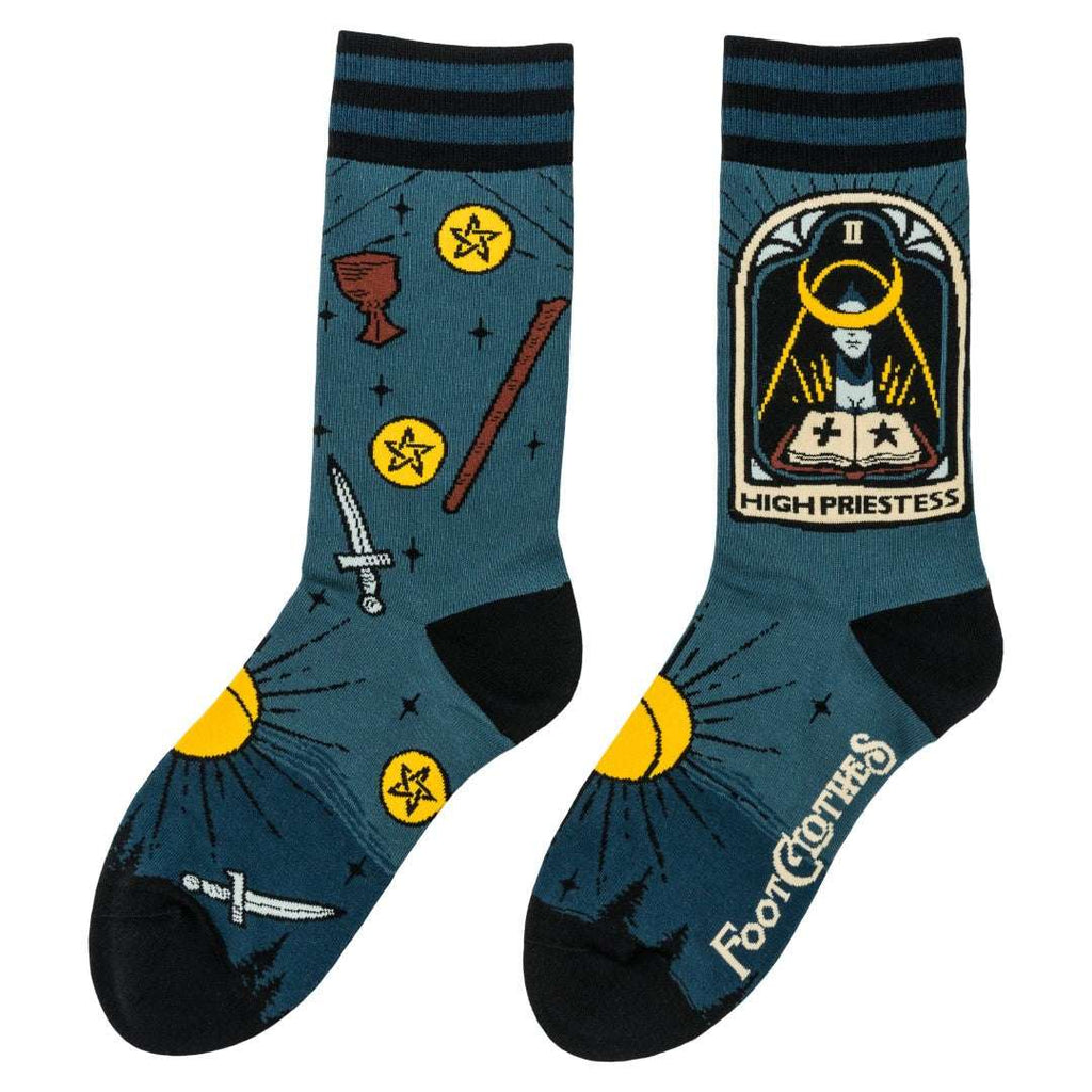 The High Priestess Tarot Nouveau Crew Socks - ResirWrecked Costumes