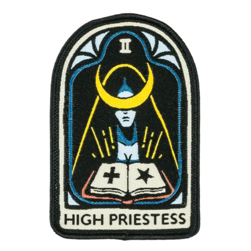 The High Priestess Tarot Nouveau iron-on patch.