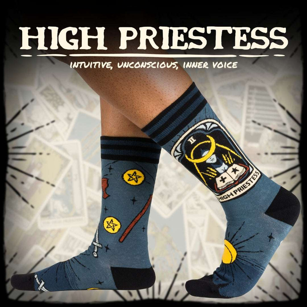 The High Priestess Tarot Nouveau Crew Socks - ResirWrecked Costumes