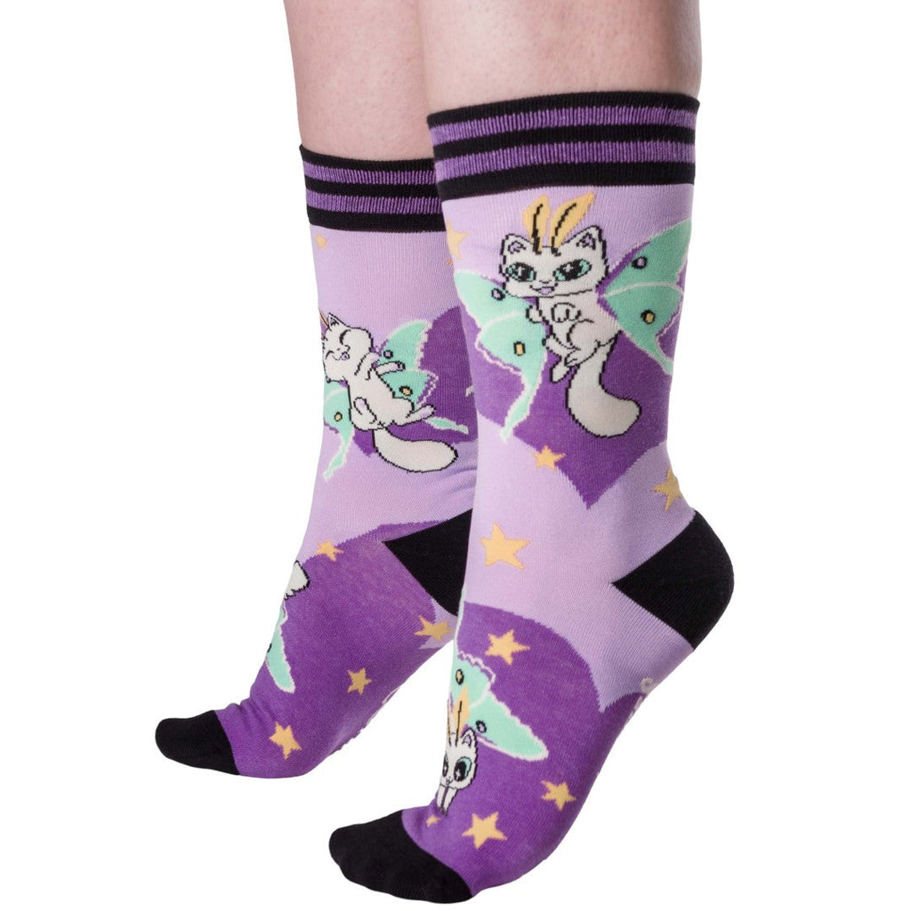 Kitty Moths Crew Socks - ResirWrecked Costumes