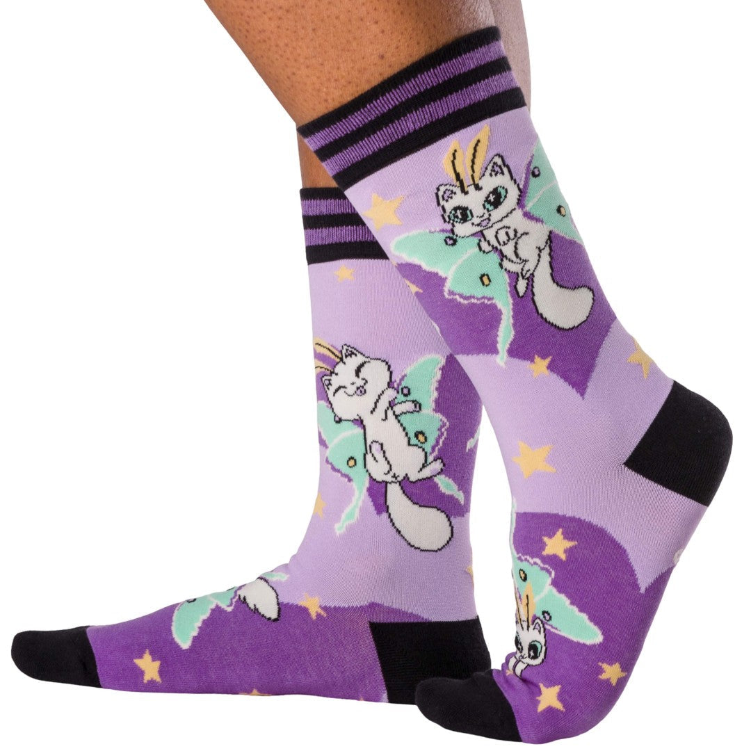 Kitty Moths Crew Socks - ResirWrecked Costumes