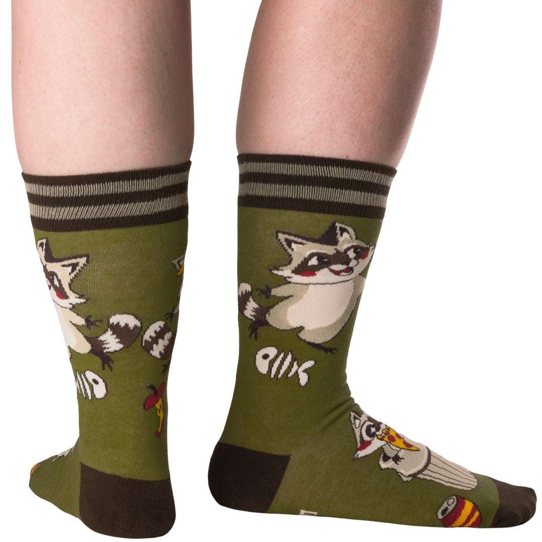 Trash Panda Pizza Party Crew Socks - ResirWrecked Costumes