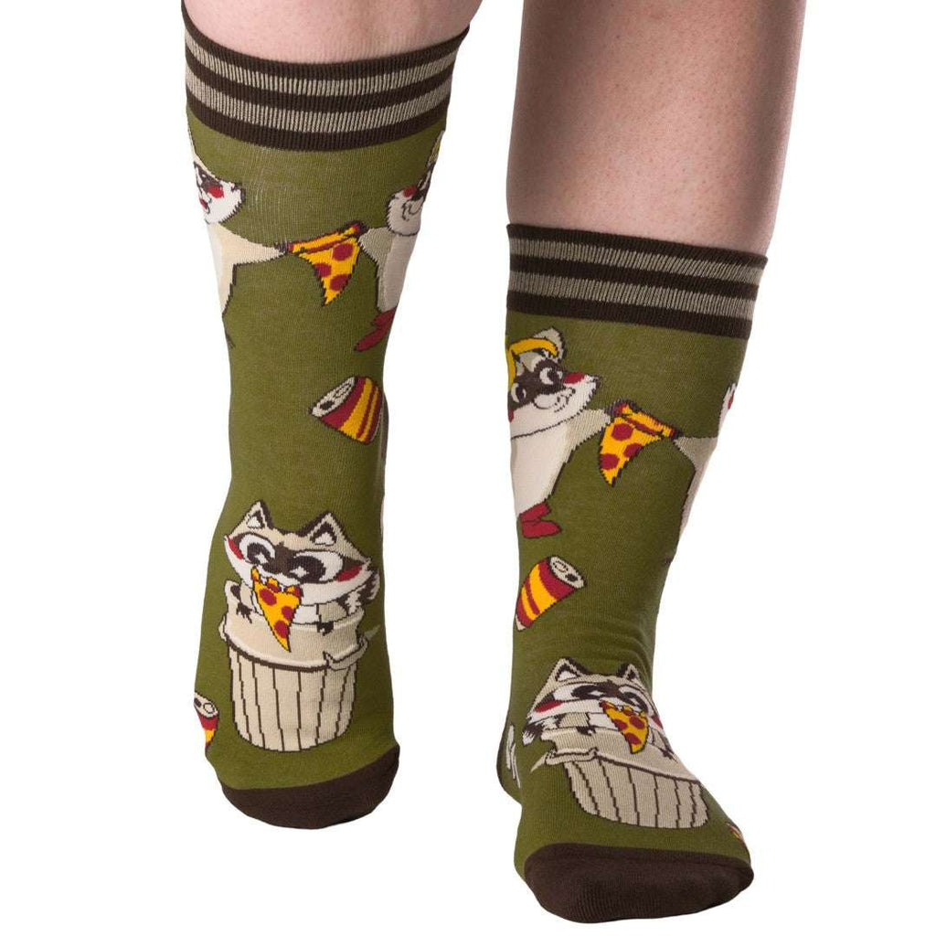Trash Panda Pizza Party Crew Socks - ResirWrecked Costumes