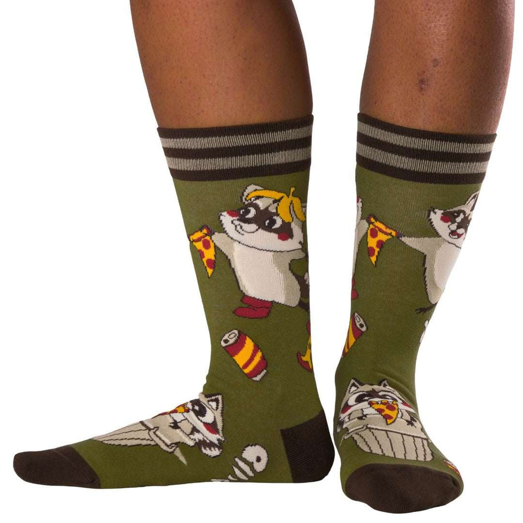 Trash Panda Pizza Party Crew Socks - ResirWrecked Costumes