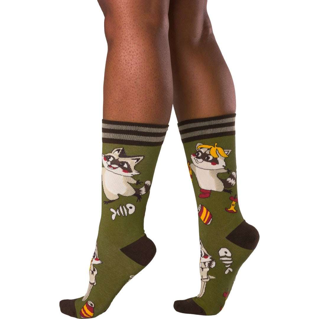 Trash Panda Pizza Party Crew Socks - ResirWrecked Costumes