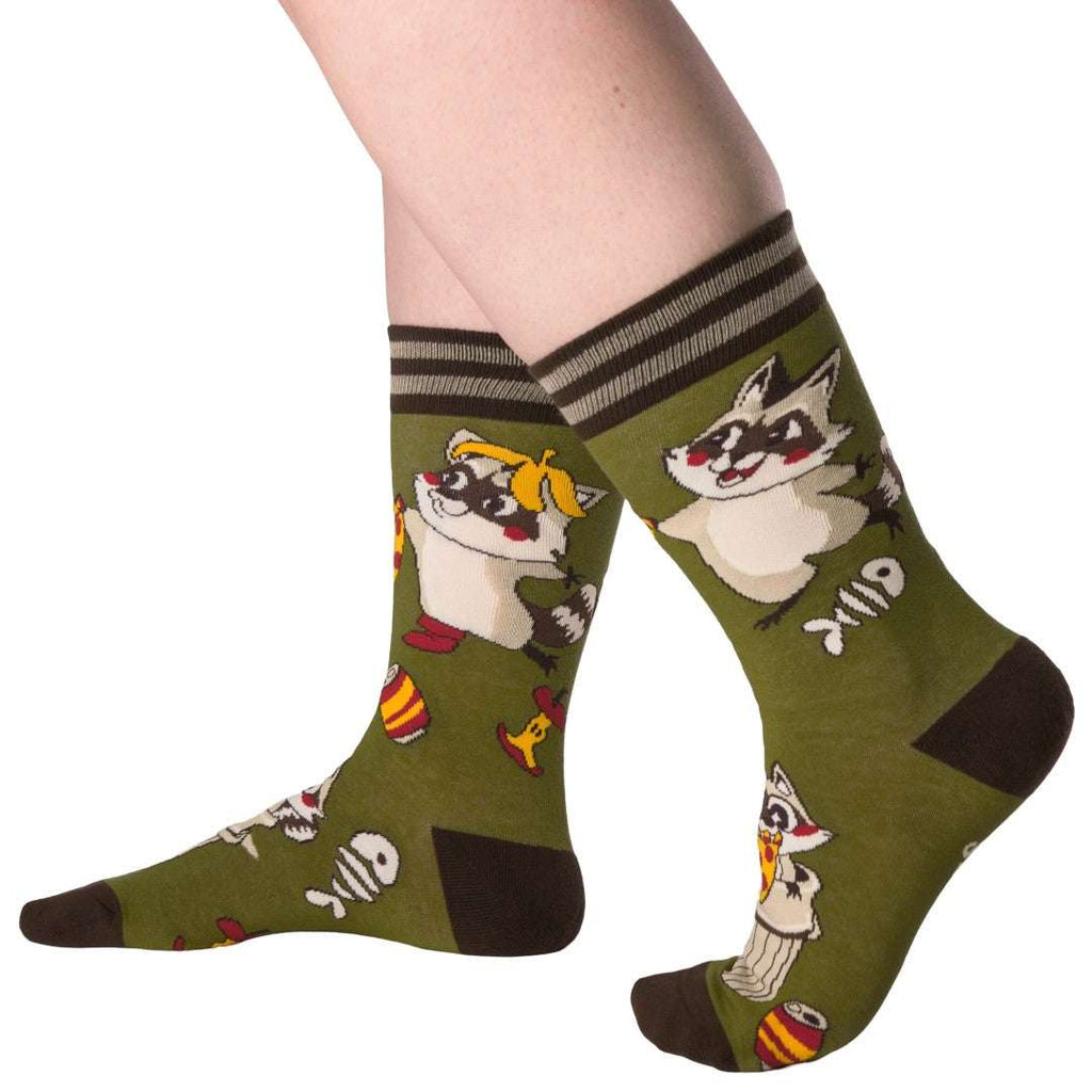 Trash Panda Pizza Party Crew Socks - ResirWrecked Costumes