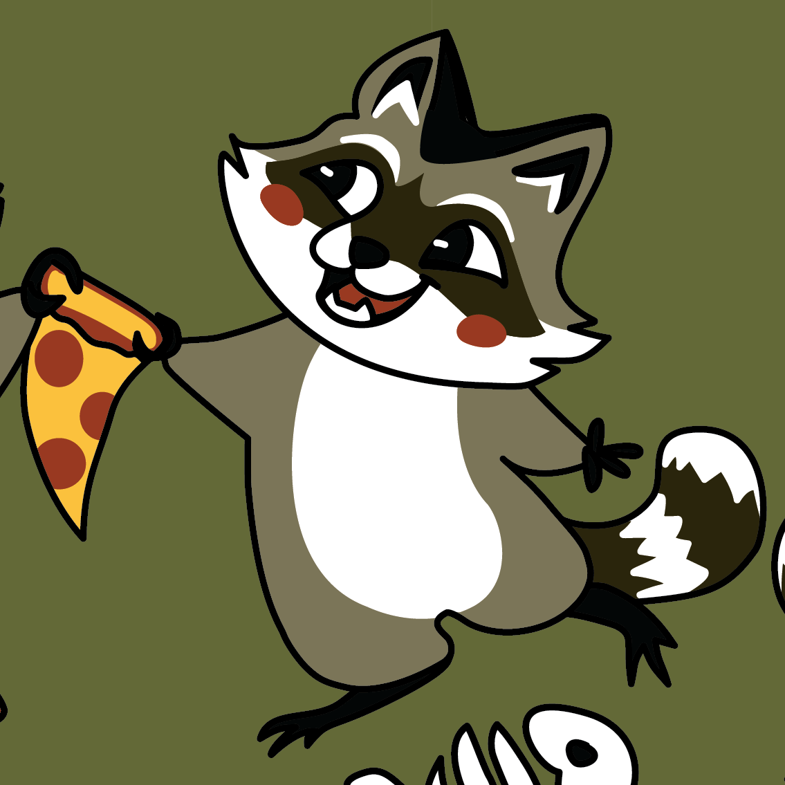 Trash Panda Pizza Party Crew Socks - ResirWrecked Costumes