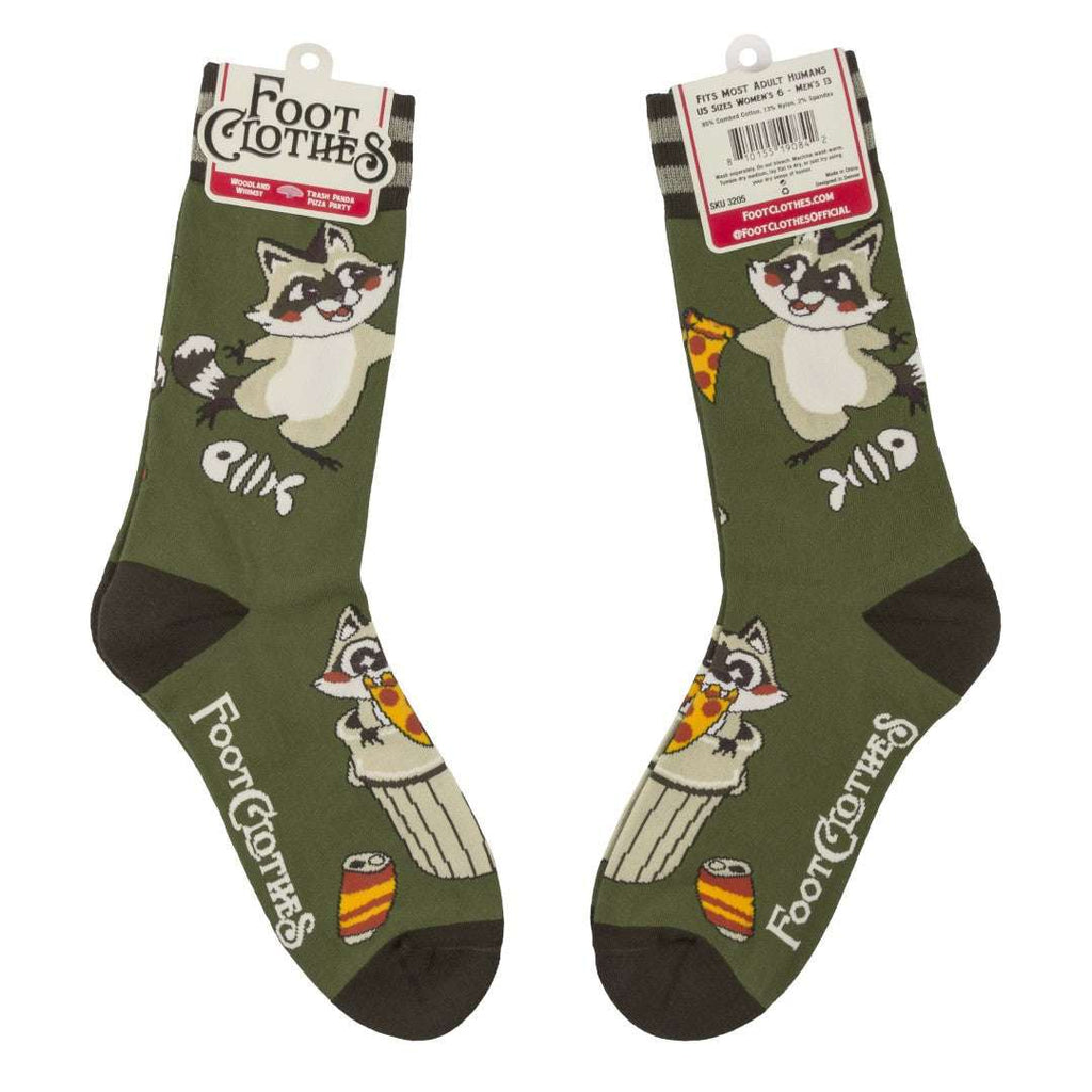 Trash Panda Pizza Party Crew Socks - ResirWrecked Costumes