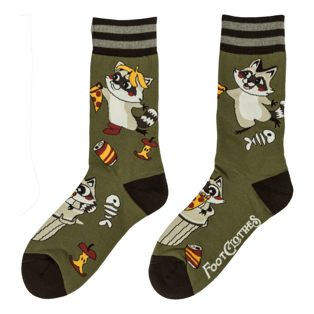 Trash Panda Pizza Party Crew Socks - ResirWrecked Costumes
