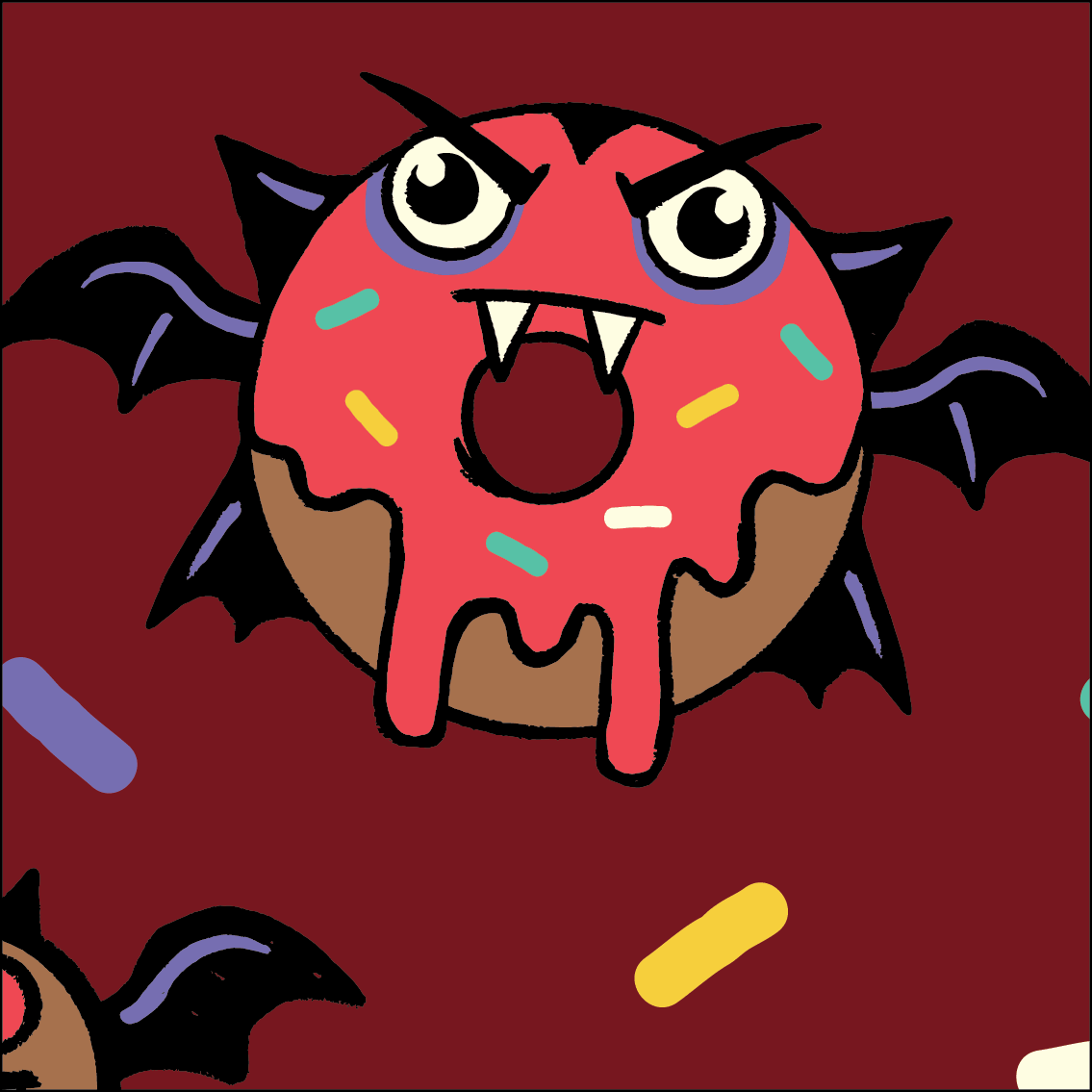 Vampire Donut Crew Socks - ResirWrecked Costumes