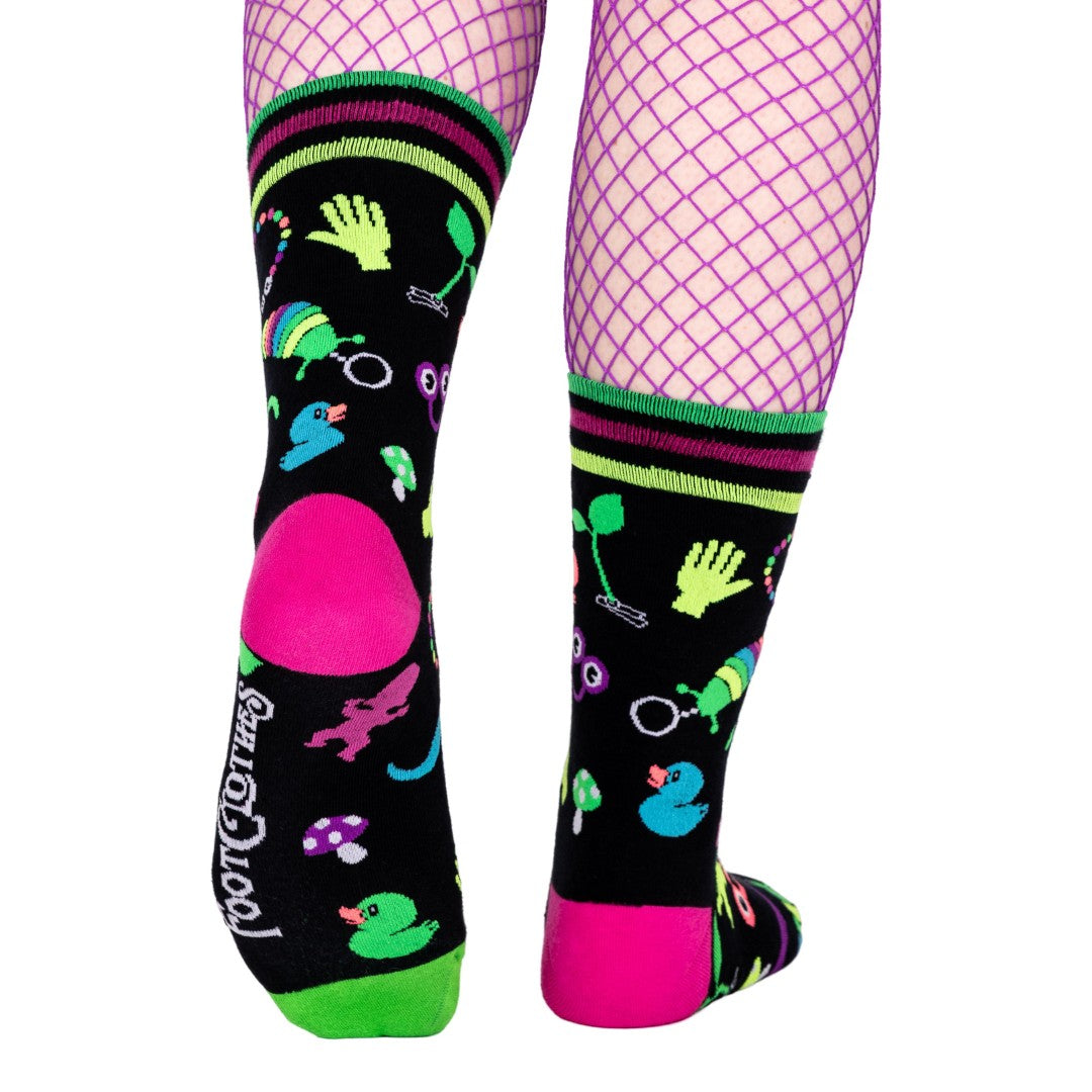 Tiny Trinkets UV Reactive Crew Socks - ResirWrecked Costumes