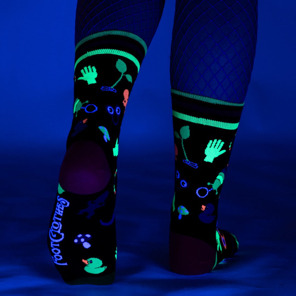 Tiny Trinkets UV Reactive Crew Socks - ResirWrecked Costumes