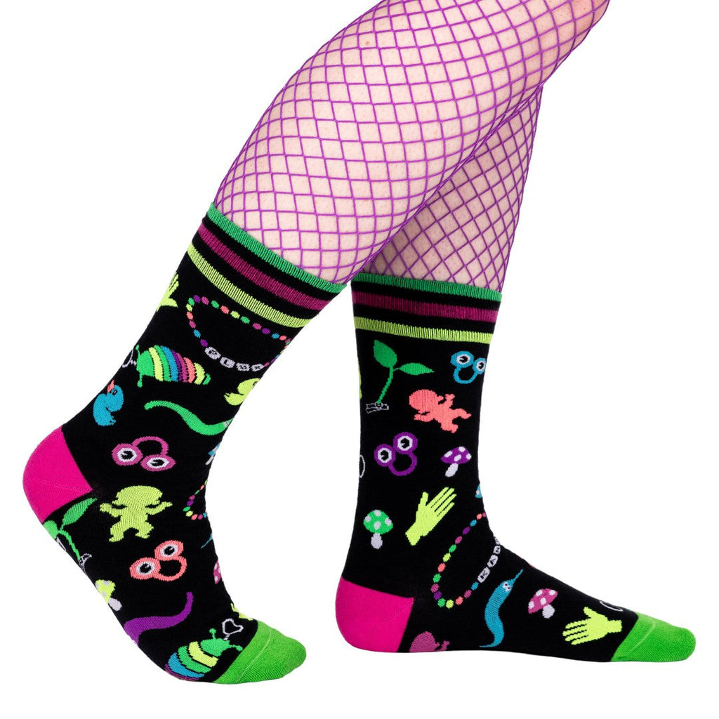 Tiny Trinkets UV Reactive Crew Socks - ResirWrecked Costumes