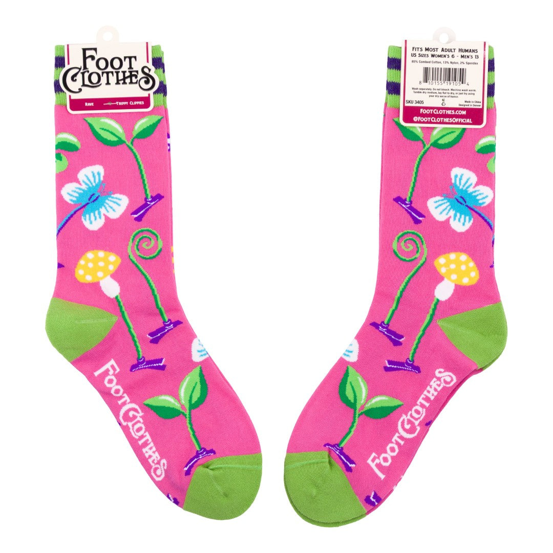 Trippy Clippies UV Reactive Crew Socks - ResirWrecked Costumes