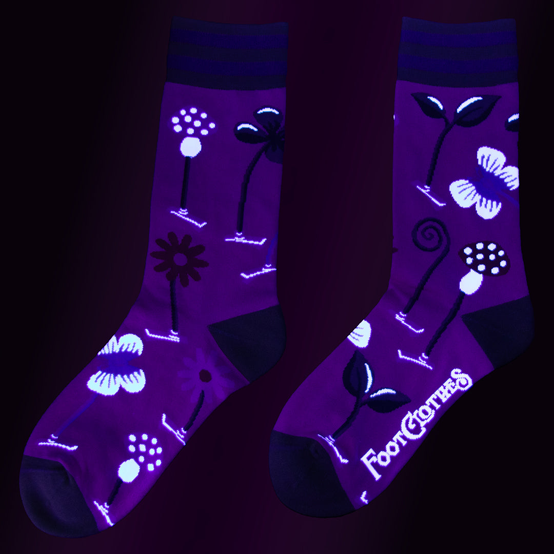 Trippy Clippies UV Reactive Crew Socks - ResirWrecked Costumes