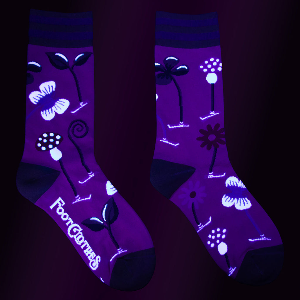 Trippy Clippies UV Reactive Crew Socks - ResirWrecked Costumes